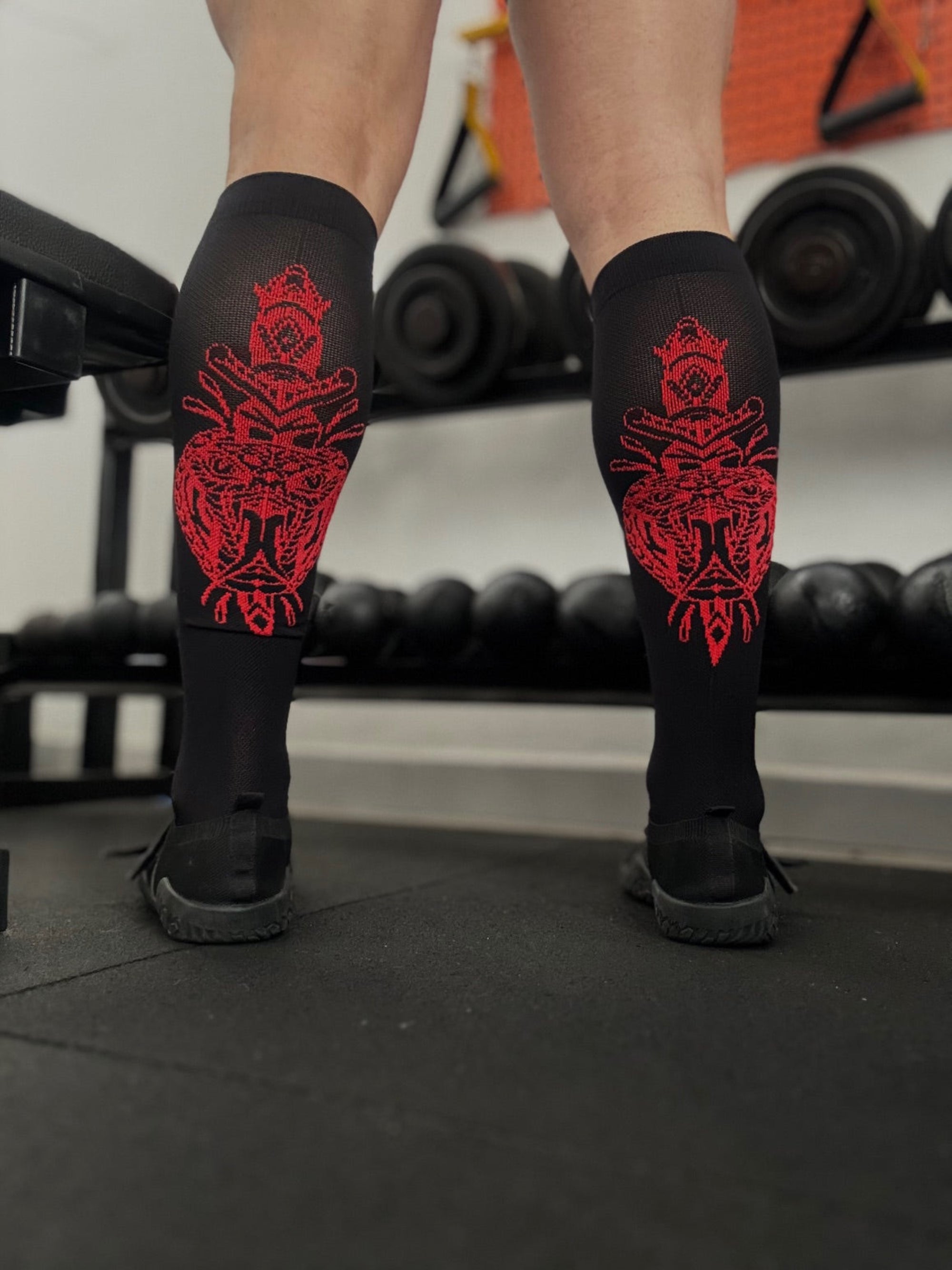 Red Deadlift Socks